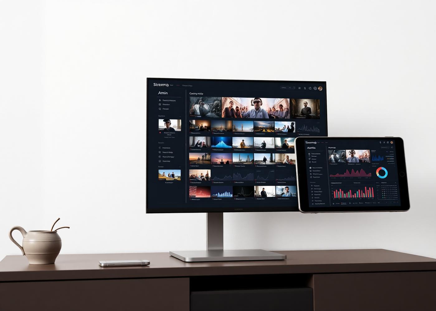 Zoho TV — Enterprise OTT Platform interface mockup